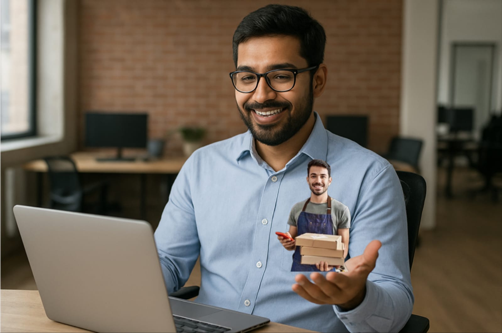 Professional at desk with laptop, representing Bymin seller support and growth